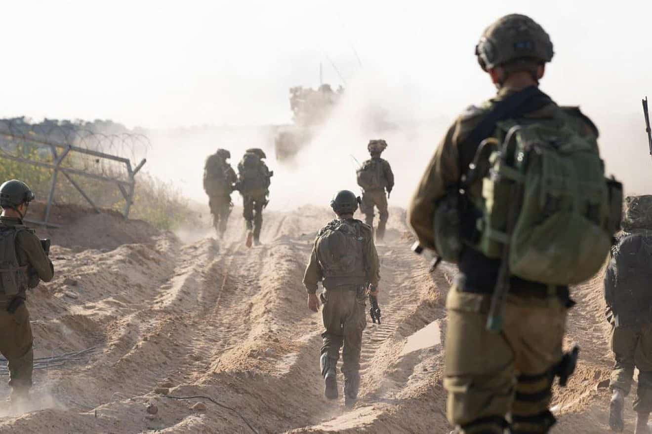 Israeli soldiers operating against Hamas in the Gaza Strip, Nov. 1, 2023. Credit: IDF.