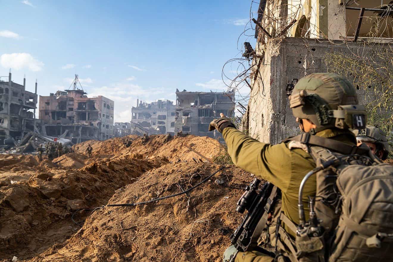 Israeli troops operating in the Hamas-ruled Gaza Strip, Nov. 22, 2023. Credit: IDF.