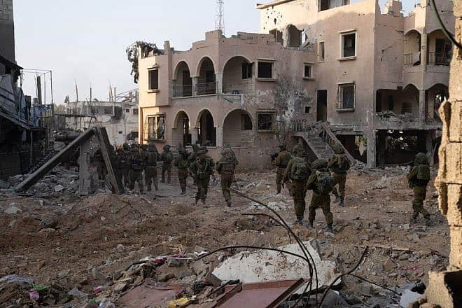 Israeli troops operating in the Hamas-ruled Gaza Strip, Nov. 16, 2023. Credit: IDF.