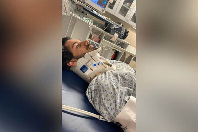 An injured man in Cleveland, Hesham Ayyad, falsely claimed to have been attacked by a pro-Israel driver on Oct. 22, 2023. Source: Screenshot/CAIR.