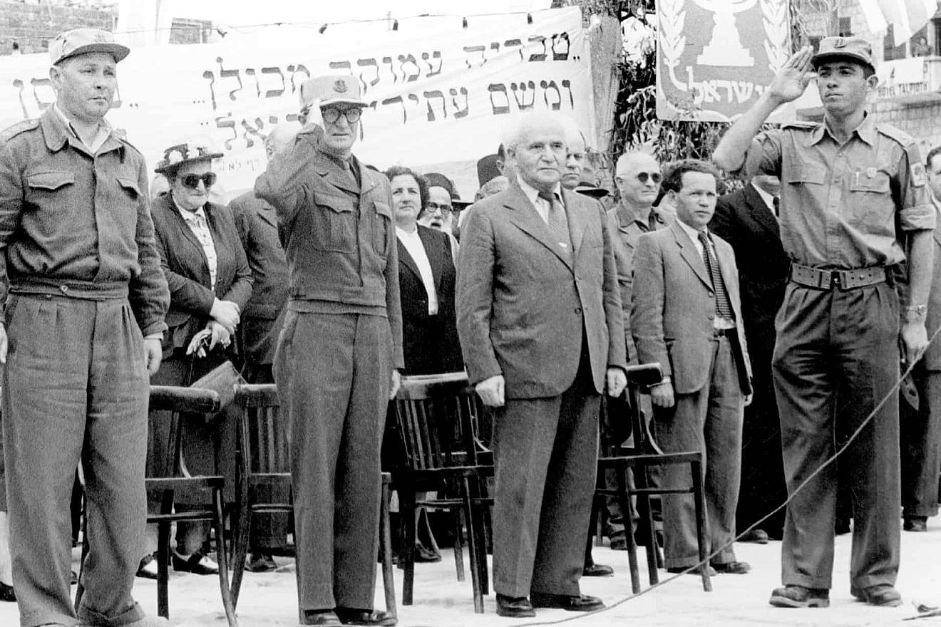 Israel's first Prime Minister David Ben-Gurion at a public appearance in Tiberias. Credit: Naftali Oppenheim/Wikimedia Commons.