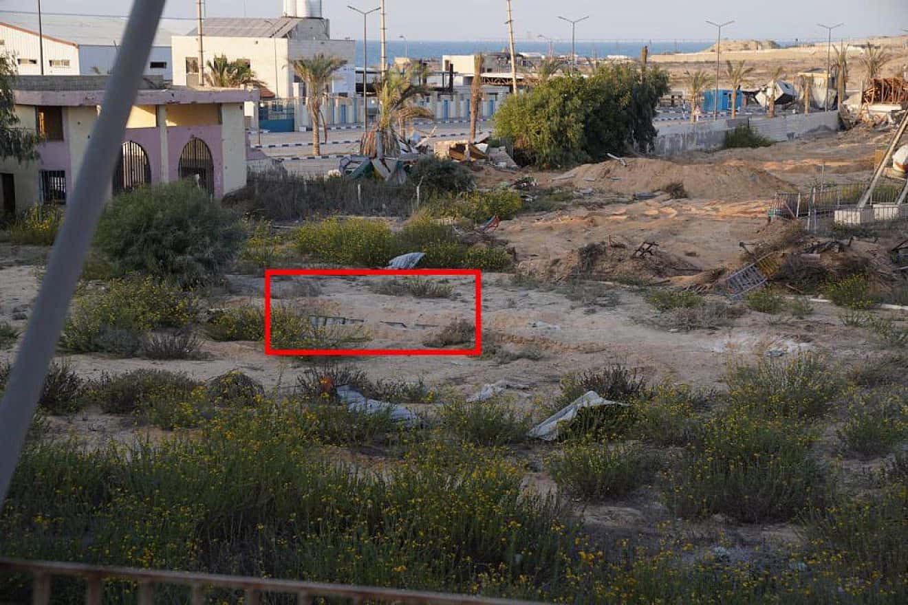 Hamas rocket launchers stationed at a playground in an amusement park compound. Credit: IDF.