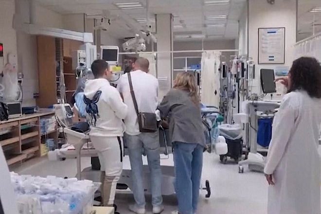 Maya Regev's family greets her at Soroka Medical Center in Beersheba on Nov. 26, 2023. Source: X.