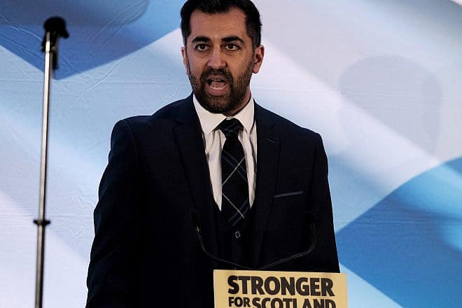 Humza Yousaf in Edinburgh, Scotland on March 27, 2023. Credit: Altopix/Shutterstock.