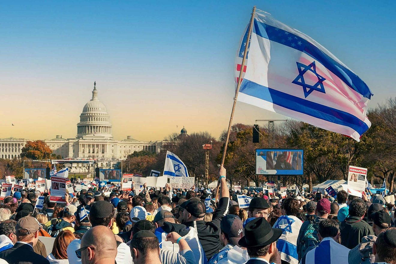 Nearly 300,000 people gather for the “March for Israel” rally in Washington, D.C., on Nov. 14, 2023. Credit: Tedeytan via Wikimedia Commons.