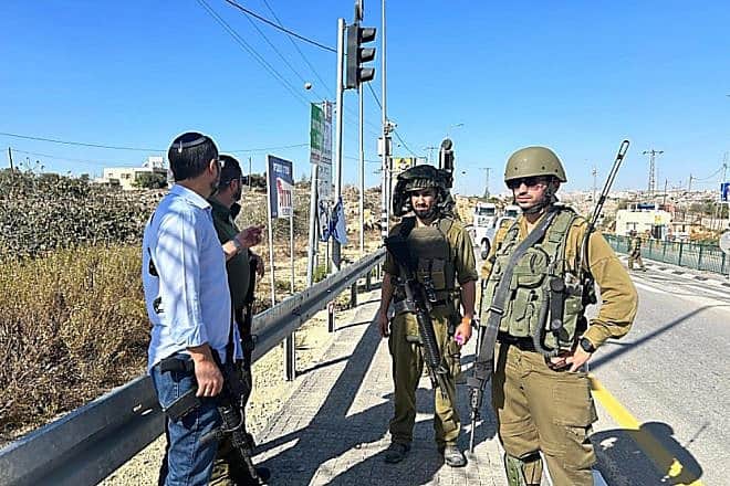 Israeli forces at the scene of an attempted infiltration of Ofra in northern Samaria, Nov. 7, 2023. Credit: Binyamin Regional Council.