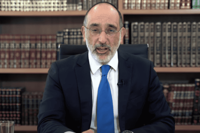 South African Chief Rabbi Warren Goldstein on Nov. 9, 2023. Source: Screenshot.