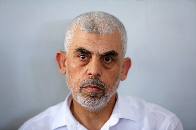 Hamas leader Yahya Sinwar during a visit to Rafah, in the southern Gaza Strip, Aug. 14, 2019. Photo by Abed Rahim Khatib/Flash90.