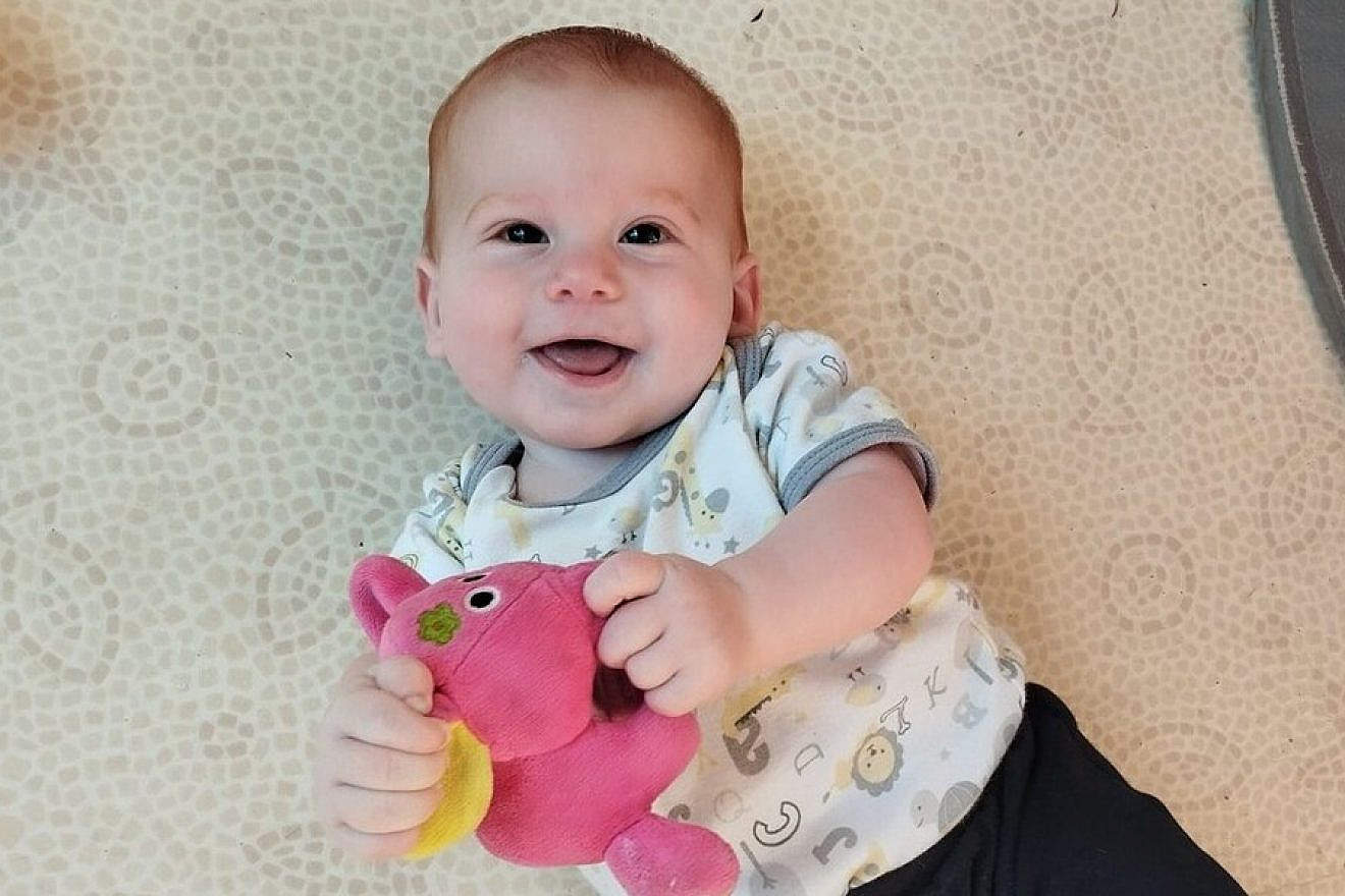 Kfir Bibas, 10 months. Credit: Courtesy of the Hostages and Missing Families Forum.