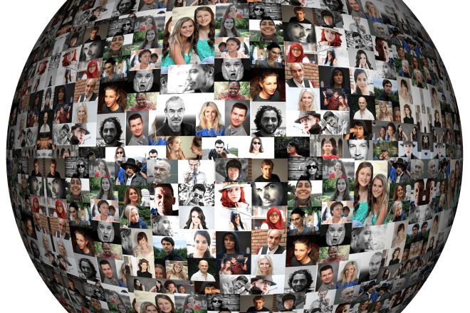 Names and faces on social media. Credit: Pixabay.