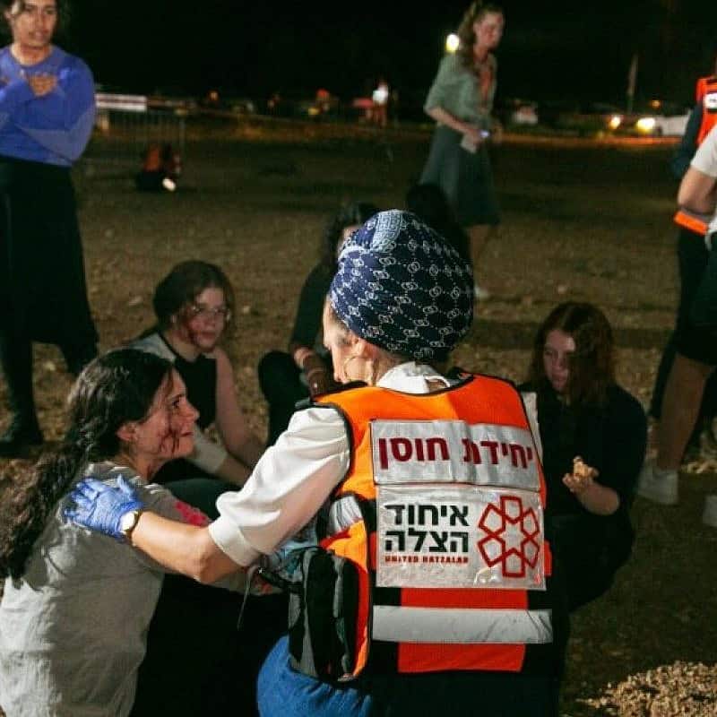 Psychotrauma and crisis response unit training during an simulated drill in Israel run by United Hatzalah. Credit: United Hatzalah.