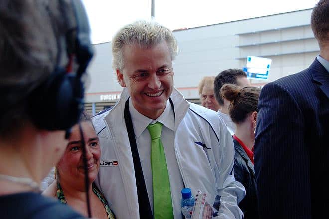 Party for Freedom leader Geert Wilders during a campaign event in Rotterdam, the Netherlands, June 5, 2010. Photo by Wouter Engler via Wikimedia Commons.