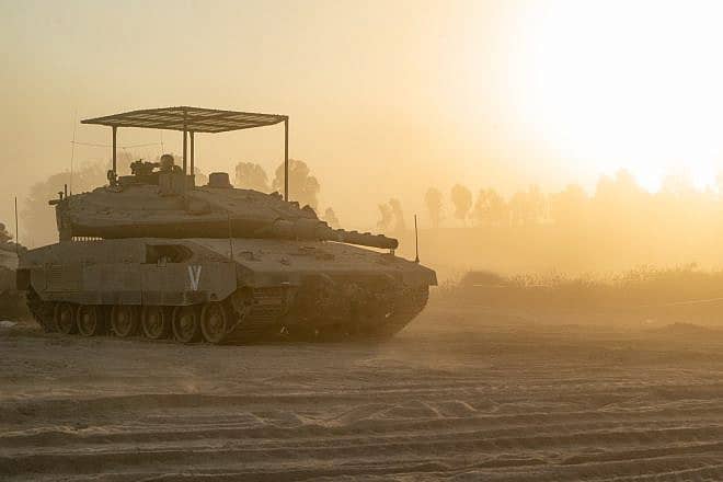 An IDF Merkava tank in the Gaza Strip, Nov. 5, 2023. Credit: IDF.
