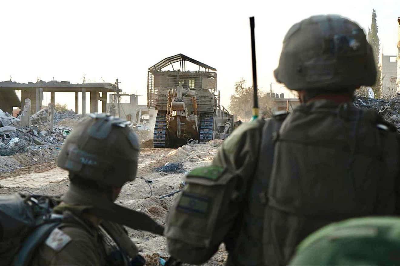 Israeli soldiers operating against Hamas in the Gaza Strip, Nov. 1, 2023. Credit: IDF.