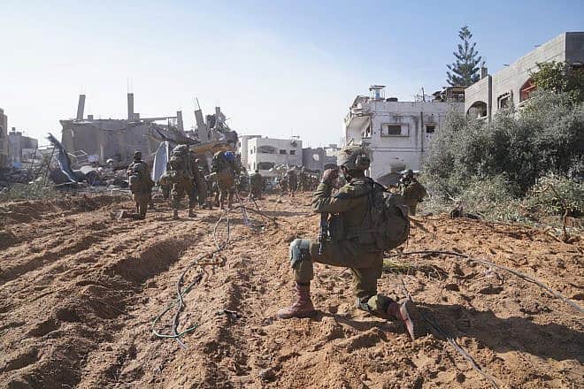 Israeli troops operating in the Hamas-ruled Gaza Strip, Dec. 19, 2023. Credit: IDF.