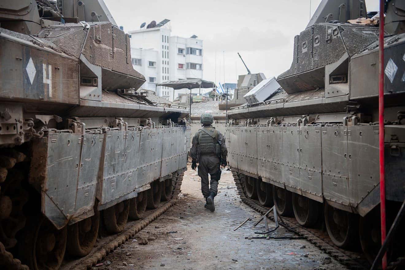 Israeli troops operating in the Hamas-ruled Gaza Strip, Dec. 20, 2023. Credit: IDF.