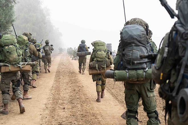 Israeli troops operating in the Hamas-ruled Gaza Strip, Dec. 7, 2023. Credit: IDF.