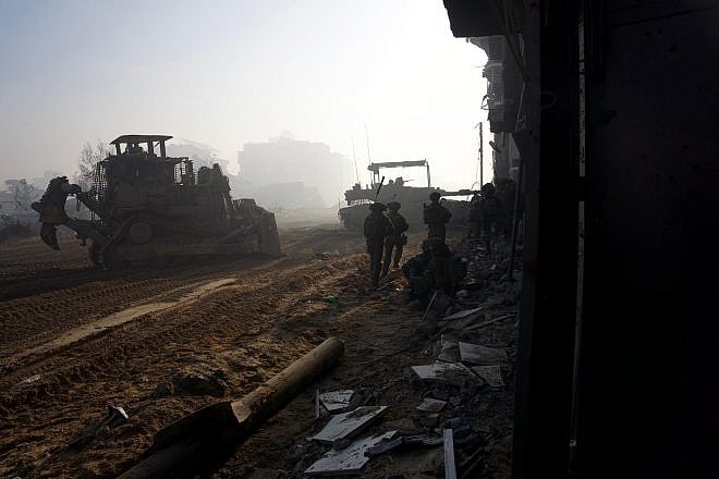 Israeli troops operating in the Hamas-ruled Gaza Strip, Dec. 24, 2023. Credit: IDF.