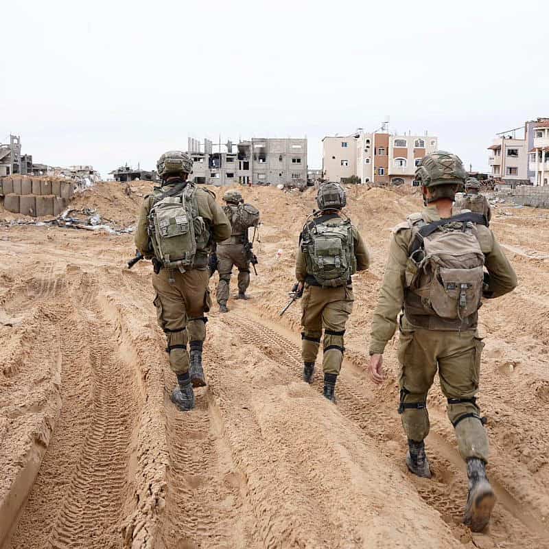 Israeli troops operating in the Hamas-ruled Gaza Strip, Dec. 11, 2023. Credit: IDF.