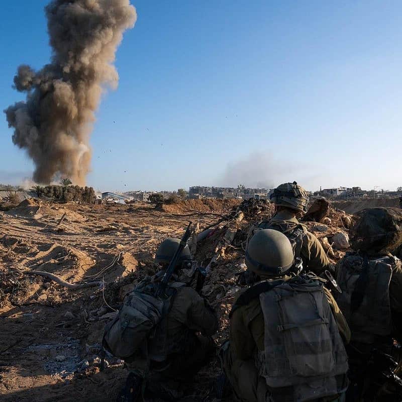 Israeli troops operating in the Hamas-ruled Gaza Strip, Dec. 10, 2023. Credit: IDF.