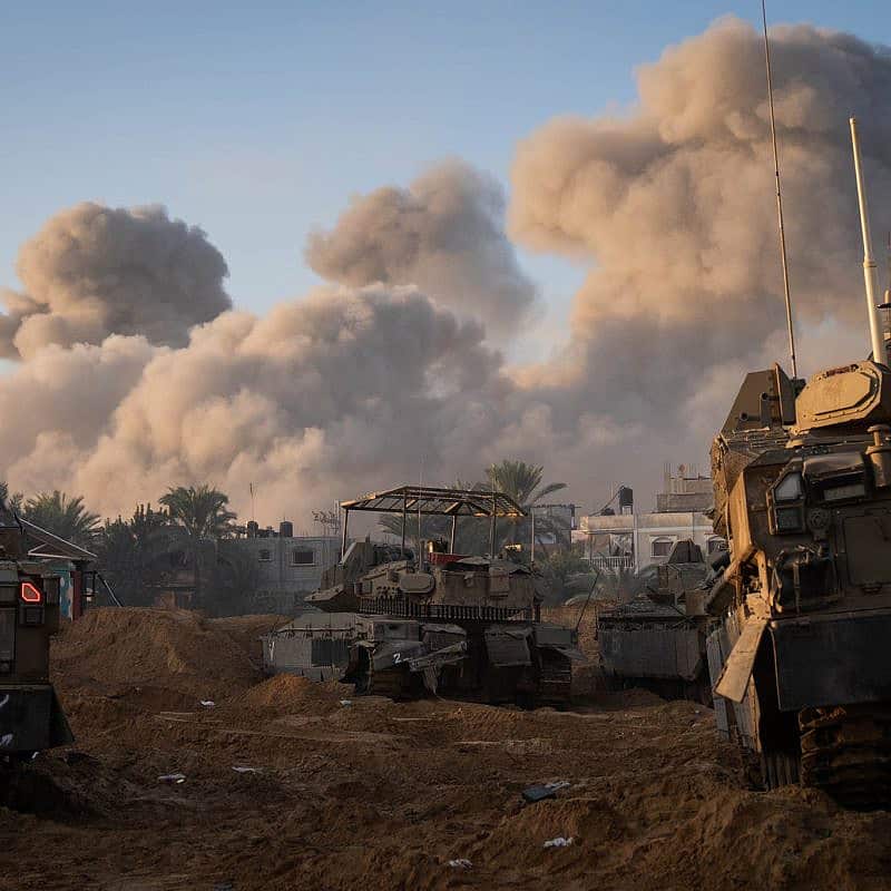 Israeli troops operating in the Hamas-ruled Gaza Strip, Dec. 11, 2023. Credit: IDF.