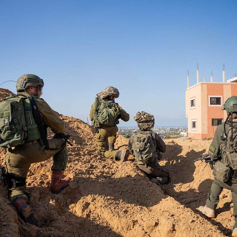 Israeli troops operating in the Hamas-ruled Gaza Strip, Dec. 10, 2023. Credit: IDF.