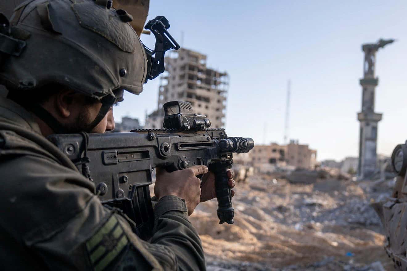 Israeli troops operating in the Hamas-ruled Gaza Strip, Dec. 31, 2023. Credit: IDF.