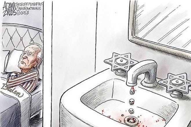 A political cartoon that appeared in the “Buffalo News,” December 2023. Source: Screenshot.