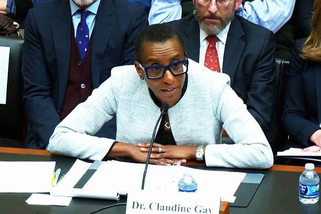 Claudine Gay of Harvard University. Source: YouTube/Screenshot.