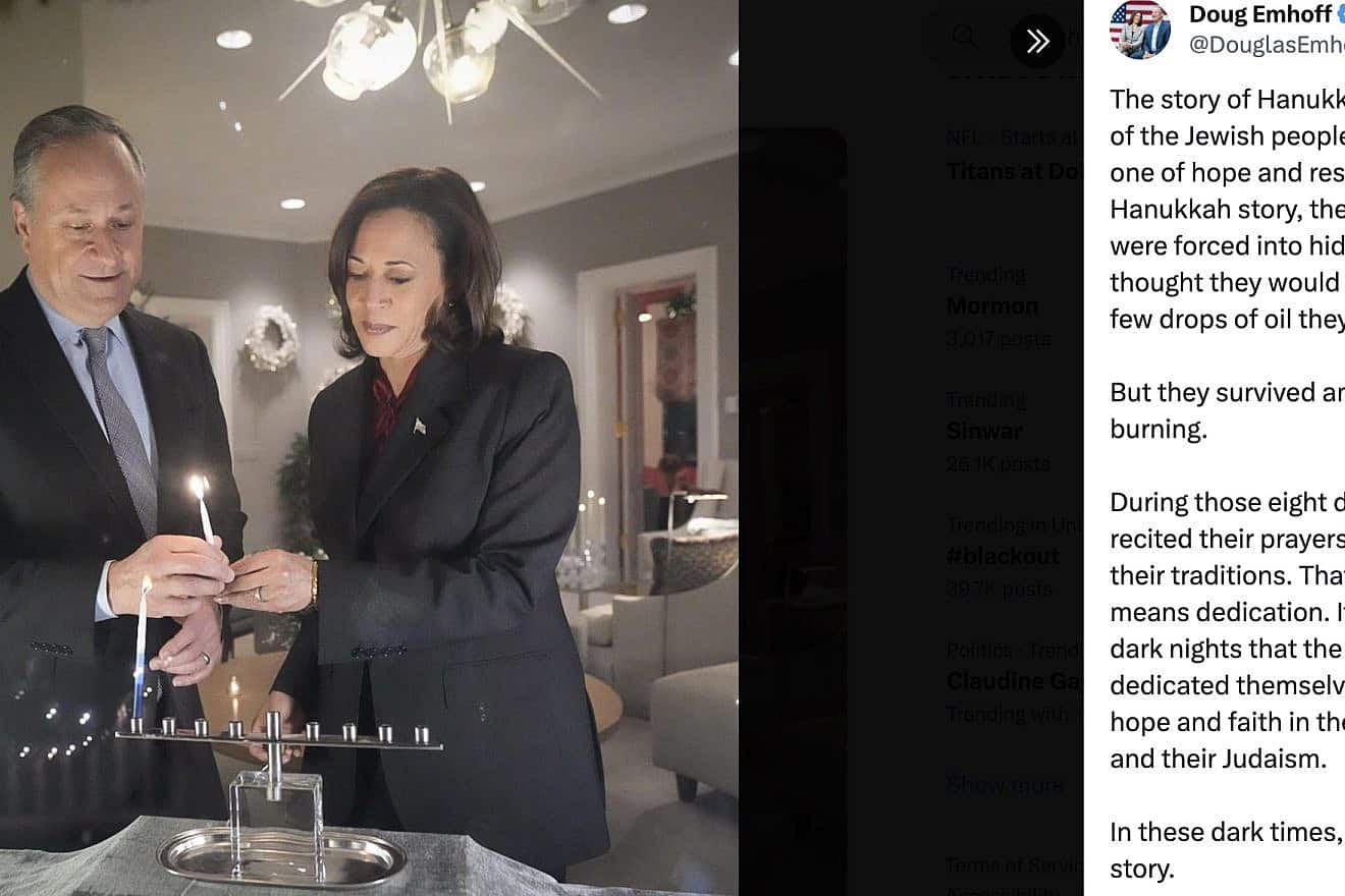 Screenshot of a post on X by Douglas Emhoff, husband of U.S. Vice President Kamala Harris, on Dec. 11, 2023. Source: X.