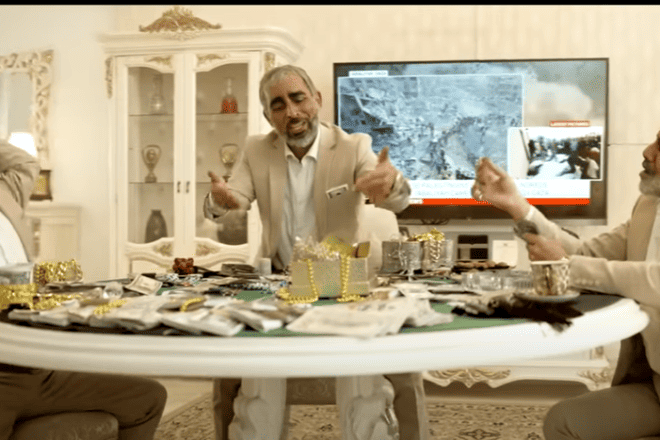 Israeli satirical show Eretz Nehederet takes Hamas leaders to task for sowing destruction in the Gaza Strip while living extravagant lives in Qatar, Dec. 14, 2023. Source: Screenshot.