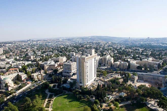 An aerial view of the Leonardo Hotel in Jerusalem. July 10, 2017. Photo by Gidi Avinary/Flash90.