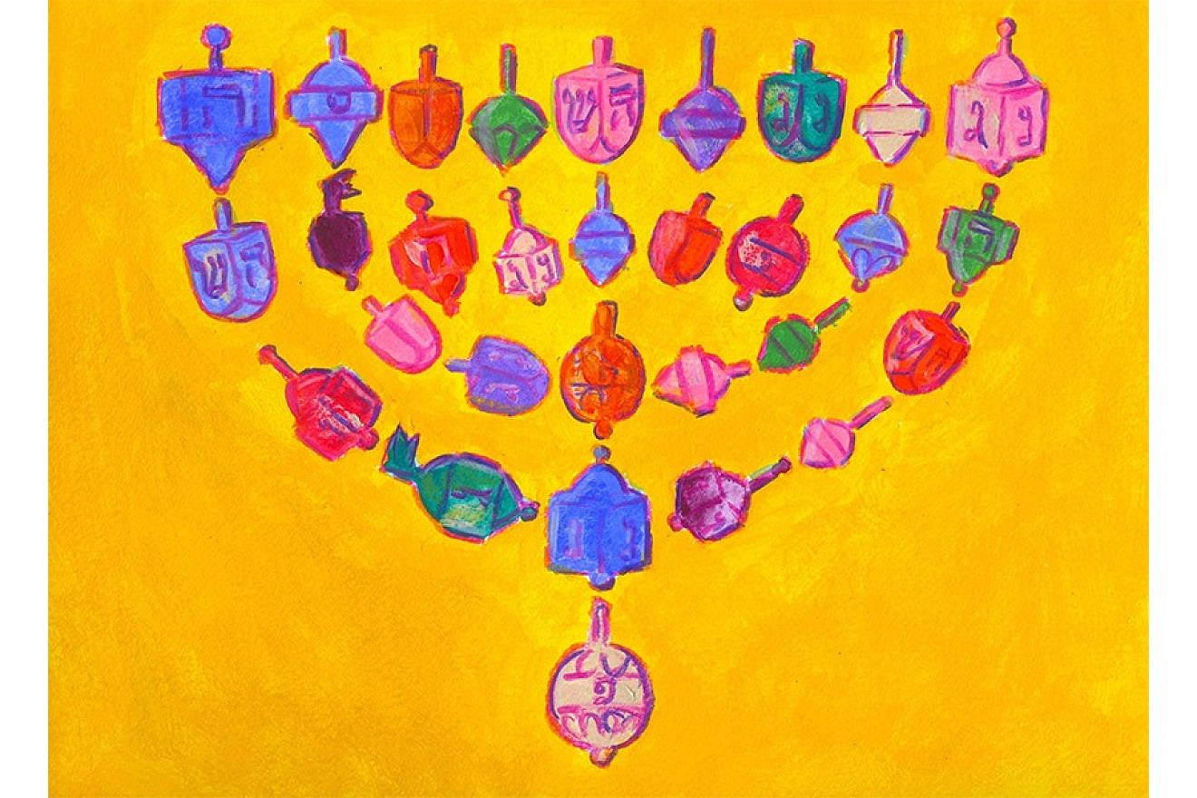 "Dreidel Menorah" by Mark Podwal. Credit: Mark Podwal.