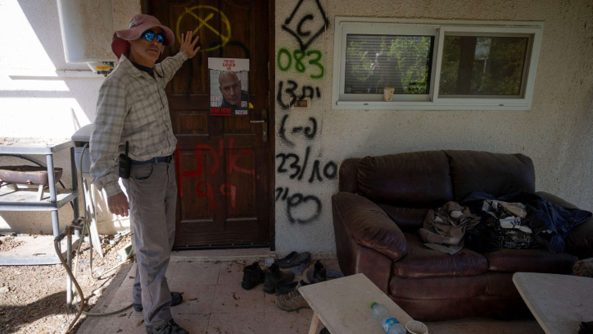 Destruction caused by Hamas terrorists on Oct. 7 in Kibbutz Nir Oz, Nov. 21, 2023. Photo by Chaim Goldberg/Flash90.