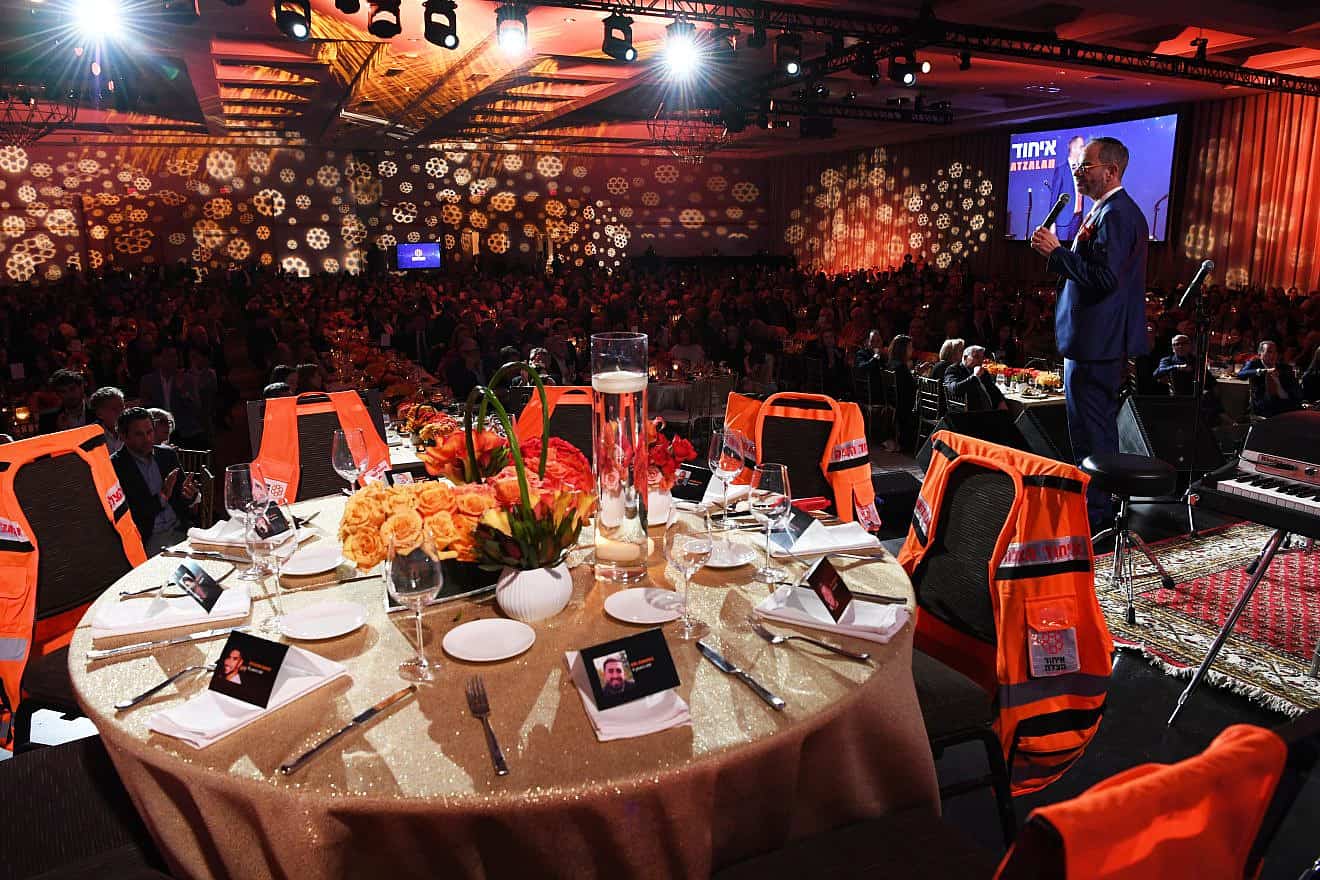 United Hatzalah set a table for the hostages still being held by Hamas. Photo by Peter Halmagyi.