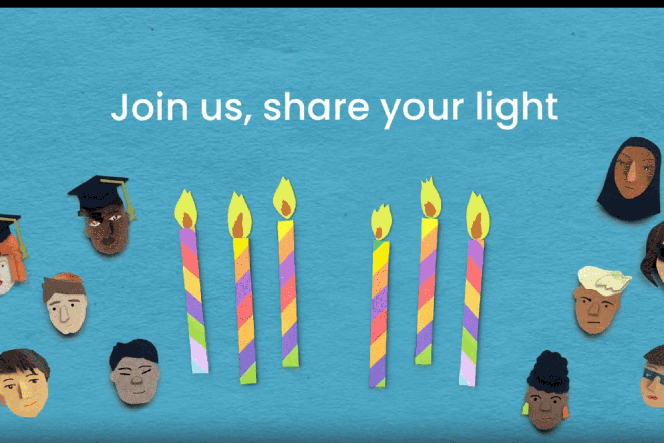 A graphic associated with the “Virtual Candle-Lighting for Unity and Hope” campaign launched by the Hebrew University of Jerusalem. Credit: Courtesy.