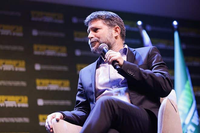 Israeli Finance Minister Bezalel Smotrich at an Israel Defense and Security Forum conference in Ashkelon, Jan. 25, 2024. Credit: IDSF.