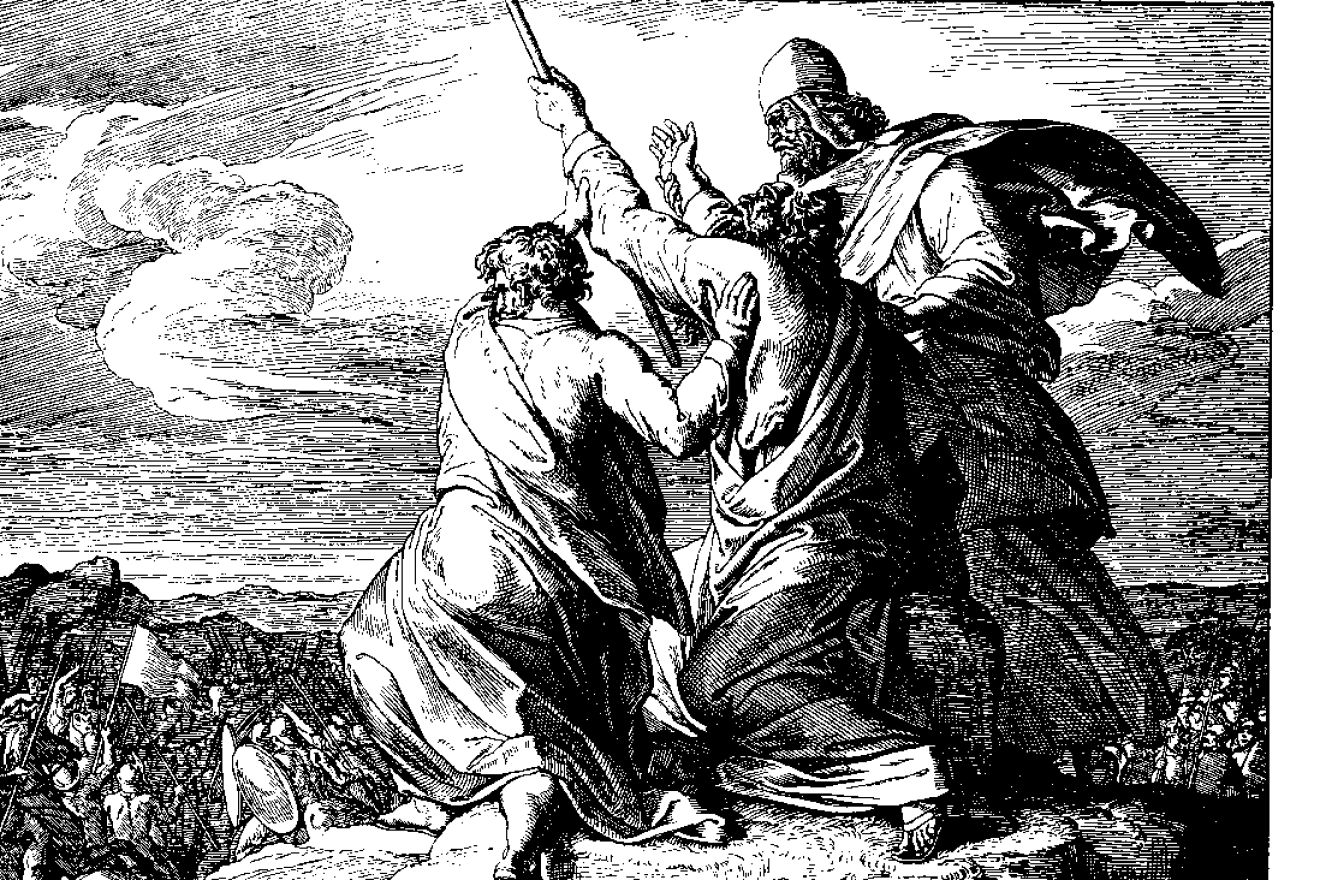 Woodcut for “Die Bibel in Bildern,” by Julius Schnorr von Carolsfeld between 1851 and 1860, reproduction of painting. Credit: Wikimedia Commons.