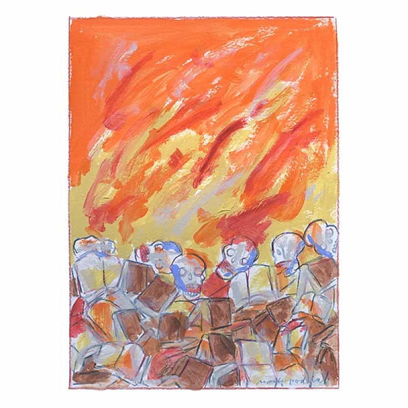 "According to Heine" (2020) by Mark Podwal. Credit: Mark Podwal.