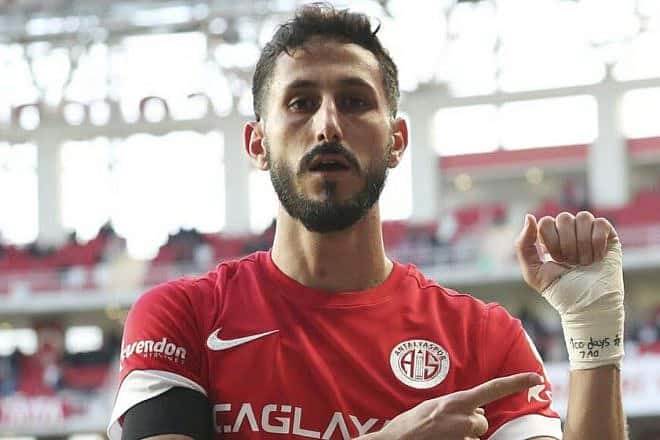 Sagiv Jehezkel played for the Turkish soccer team Antalyaspor. Credit: Antalyaspor.