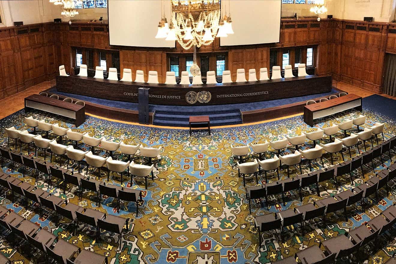 The International Court of Justice courtroom at The Hague. Photo by Ankor Light/Shutterstock.