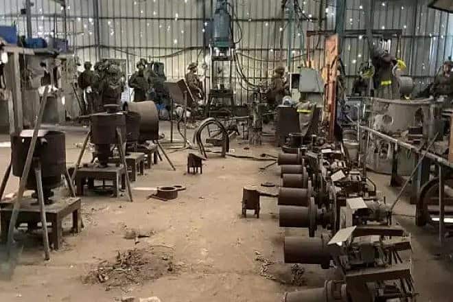 The Hamas rocket manufacturing site in Al-Bureij, the Gaza Strip. Credit: IDF Spokesperson's Unit.