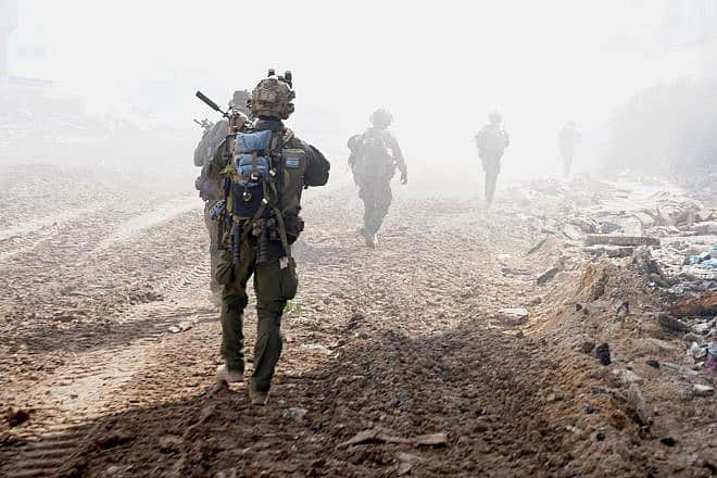 Israeli forces on patrol in the Gaza Strip, Feb. 3, 2024. Credit: IDF.