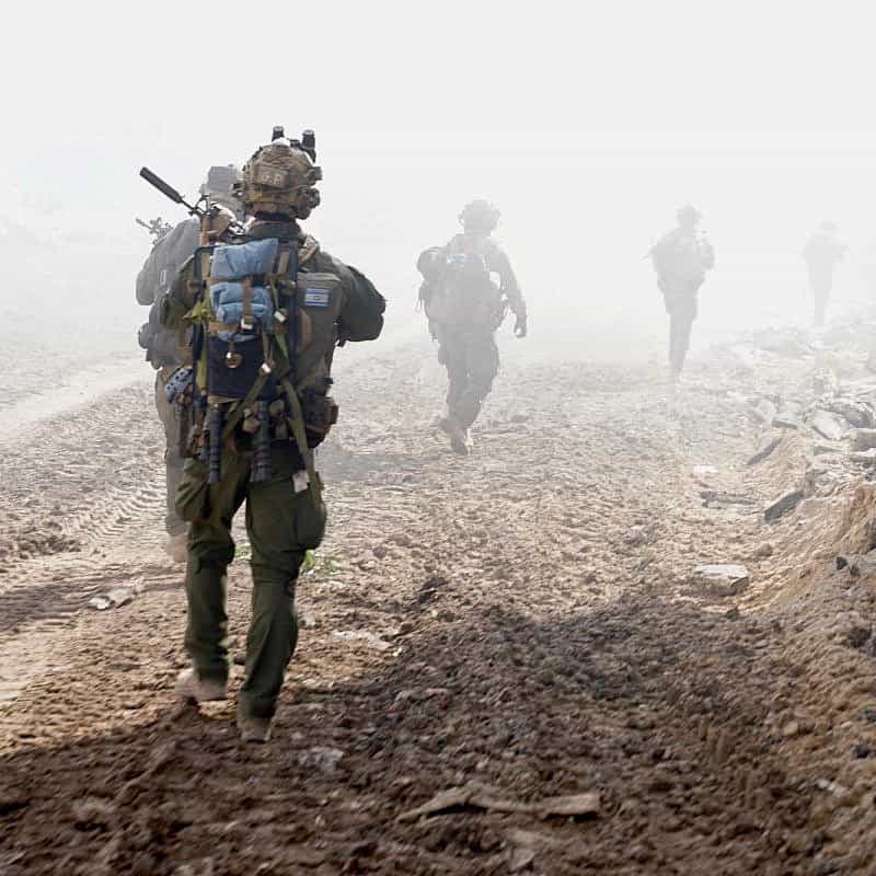 Israeli forces on patrol in the Gaza Strip, Feb. 3, 2024. Credit: IDF.