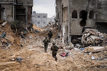 Israeli forces operating in the Gaza Strip, Feb. 8, 2024. Credit: IDF.