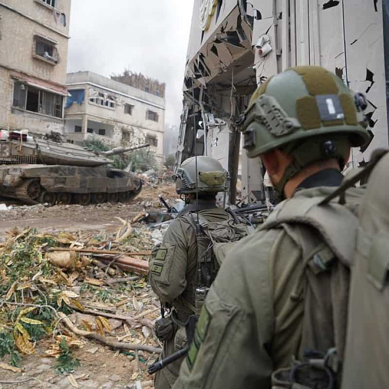 Israeli forces on patrol in the Gaza Strip, Feb. 3, 2024. Credit: IDF.