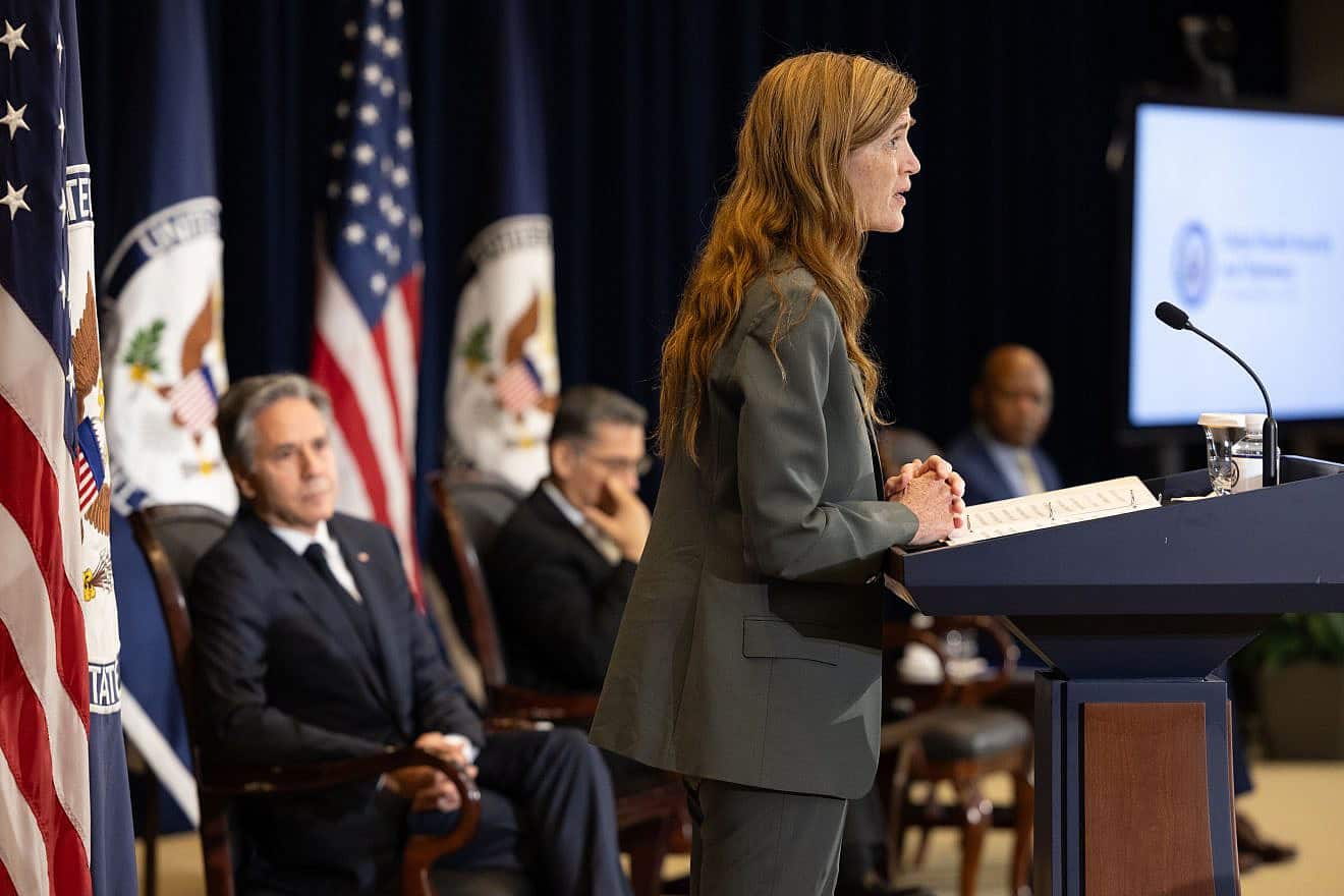 Samantha Power, USAID administrator, speaks at the State Department in Washington, Aug. 1, 2023. Photo by Chuck Kennedy/U.S. State Department.