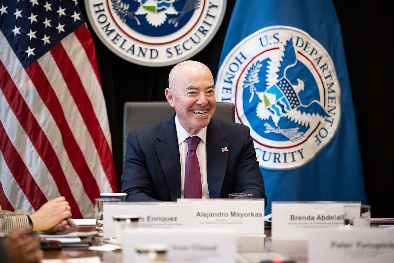 Alejandro Mayorkas, the U.S. secretary of homeland security, meets on Jan. 10, 2024 with the Tribal Homeland Security Advisory Council at the department's Washington headquarters. Photo by Sydney Phoenix/U.S. Department of Homeland Security.