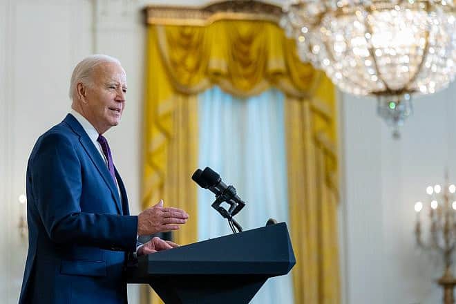 U.S. President Joe Biden delivers remarks at an event with bipartisan mayors attending the U.S. Conference of Mayors Winter Meeting in the East Room of the White House on Jan. 19, 2024. Credit: Adam Schultz/White House.