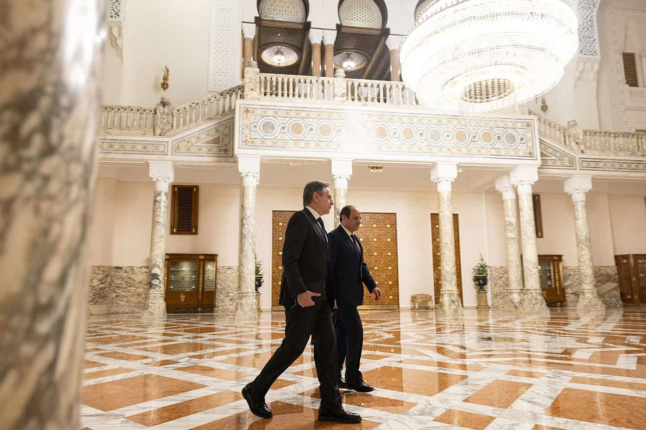 U.S. Secretary of State Antony Blinken with Egyptian President Abdel Fattah El-Sisi in Cairo, Egypt on Feb. 6, 2024. Credit: Chuck Kennedy/U.S. State Department.